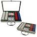 200 Super Diamond Poker Chips w/Clear Cover Aluminum Case - Casino Supplies Poker Chips Home Use 9g Super Diamond Clay