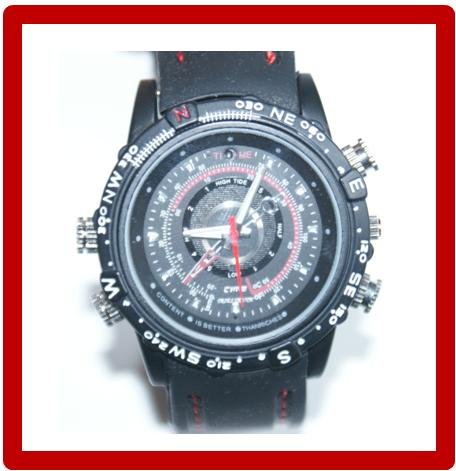4GB Spy Spionange Uhr Spion Uhr mit eingebauter Kamera: Filmen, Fotos, Mikro + Etui + Zubehör Spion