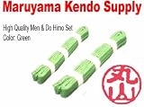 High Quality GREEN color Men and Do Himo Set, Maruyama Kendo Supply Brand