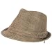New Tweed Plaid Stingy Fedora Trilby Belt Hat Brown M/l