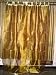 2 Organza Gold Embroidered Curtains Drapes Panel
