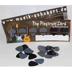 DUNLOP NYLON PLECTRUM CARD - 6 ORIGINAL USA DUNLOP NYLON STANDARD PLEKTREN je 2x 0,73 ; 0,88 und 1,00 mm AUF PRAKTISCHER MUSIK-SCHUBERT PLECTRUM-CARD