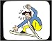 Mouse Pad with man, crying, fear, Europe, afraid, athlete, Finland, helpless, falling, skiing
