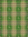 Biederlack B2680 John Deere Classic Plaid Blanket - 90 X 90 Inch Queen Size