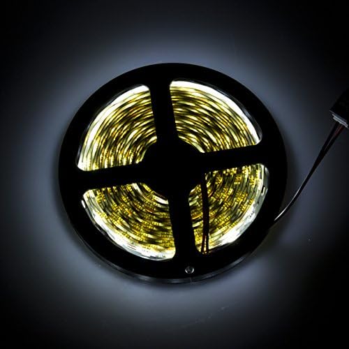 iWG 12V DC LED Strip Lights,70W Cool White Non-waterproof Flexible 300*SMD5050 LEDs,16.4ft/5m LED Light Strips LED Tape Lighting