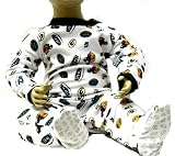 Green Bay Packers All Over Logos Pajamas Onesie Footed Sleeper Infant Size 12 Months