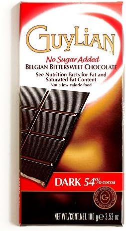 Guylian No Sugar Added Dark Chocolate Bar 3.53 oz each (1 Item Per Order)