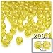 The Crafts Outlet 200pc Faceted Plastic Transparent Beads Round 8mm Orange Beads