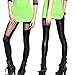 LOCOMO Women Faux Leather Mesh Inset Footless Legging Skinny Slim S-M FFT011