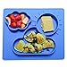 One-piece silicone placemat + plate for kids. No spill 3 Large sections for solids & liquids. Red