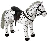 Produkt-Bild: Heunec 723771 - schwarz-wei&szlig; gepunktetes Pferd stehend mit Sound 100 KG Tragkraft