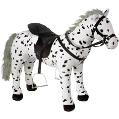 Heunec 723771 - schwarz-wei� gepunktetes Pferd stehend mit Sound 100 KG Tragkraft