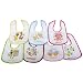 Ensemble de 7 bavoirs pour bébé filles, un pour chaque jour de la semaine, à motif animaux (lot de 7) (Taille unique) (Voir l