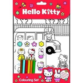 Colouring Sheets & Sticker Set - Hello Kitty (1201HKCS)