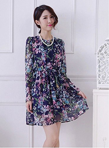 formanism エレガント シック 花柄 シフォン ワンピース レディース