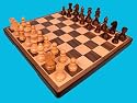 Chess set with walnut and sycamore veneer board - 00268