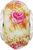 Persona Italian Glass Gratitude & Gold Charm fits Pandora, Troll & Chamilia European Charm Bracelets