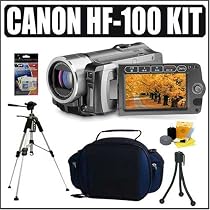 Canon VIXIA HF100 Flash Memory HD High Definition Camcorder + Accessory Kit