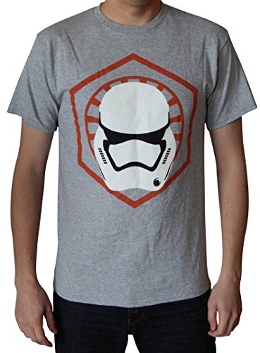 Star Wars Force Awakens Storm Trooper Badge Mens Grey T-shirt