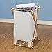 Household Essentials Wood X-Frame Hamper with Polyester Bag and Lid