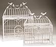 Whitewashed Decorative Bird Cage (Small)