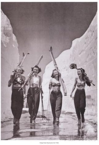 Girls Gone Skiing Custom Fashoin Home Decoration Photo Poster Prints 20 X 30 Inch Wall Sticker