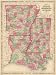 Johnson 1866 Antique Map of Arkansas, Mississippi, and Louisiana