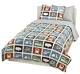 DwellStudio Transportation Twin Duvet Set, Multi DwellStudio Transportation Twin Duvet Set, Multi