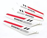 Red Rotor Blades - full set of 4 - for Syma S107 R/C Gyro Helicopter