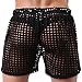 TiaoBug US Mens Hollow Openwork Drawstring Lounge Underwear Boxer Shorts Black Size Small