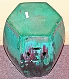 SR802-Small Green Glazed Garden Stool with crackled finish, Contemporary, China, Ceramic (Cizhuan),