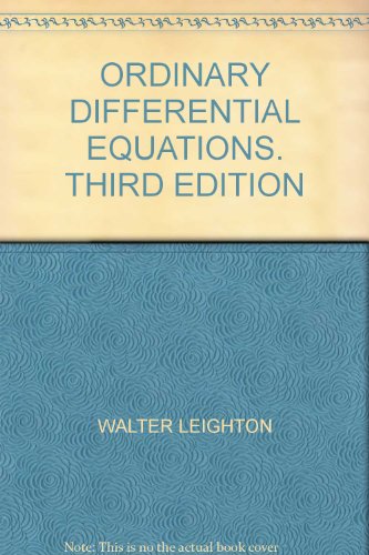 ordinary differential equations third edition