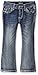 Freestyle Revolution Girls' Little Silver Lurex Glitter Bootcut Jean