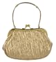 Shinny Satin Pleaded Material, with Beaded Handle, Evening Bag - Jamila (N8051)