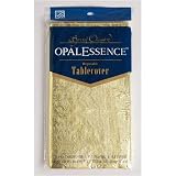 Plastic Metallic Gold Rectangular Tablecovers - 54 x 108 (4 count)