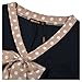 Miusol Women's Casual 3/4 Sleeve Slim Flare Bow A-line Vintage Dress