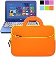 Evecase HP Stream 11 UltraPortable Handle Carrying Portfolio Neoprene Sleeve Case Bag for HP Stream 11 11-d010nr Notebook 11.6 inch Laptop - Orange
