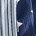 Lush Decor Navy Star Quilt-Reversible 3 Piece Pattern Striped Bedding Set with Pillow Shams, Full/Queen