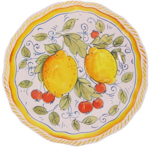 Heavy Duty Melamine Ceramic inspired design 11 Dinner plate ~ Limone