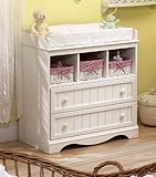 Country Style Pure White Finish Changing table