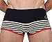 Henrny Mens Colorful Stripes Tight Boxer Shorts