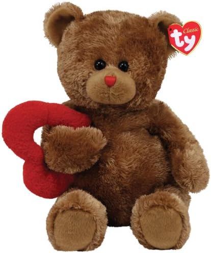 TY Classic Everheart Brown Bear with Red Heart