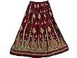 Boho Maxi Skirt Maroon Allover Sequin Casual Style Beach Wear Boho Maxi Skirt Maroon Allover Sequin Casual Style Beach Wear