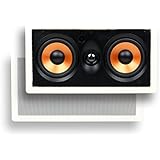 Micca M-CS Dual 5.25-Inch 2-Way MTM In-Wall Speaker with Pivoting 1-Inch Silk Dome Tweeter, White