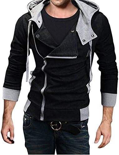 MenX Men's Fashion Color Block Pullover Hoodies