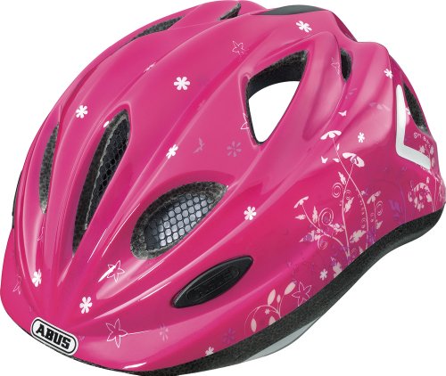 ABUS Kinder Fahrradhelm Super Chilly, garden pink, 45-50 cm, 55366-0