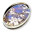 Red Plume - Oval Glass Paperweight