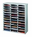 Fellowes Literature Organizer, 36 Letter Size Compartments, Dove Gray (25061)