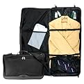 US Traveler Ballistic Nylon Tri-Fold Carry-On Garment Bag - Black