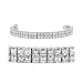 Diamond Bracelet - Double Row Asscher Diamond Tennis Bracelet 18k White Gold